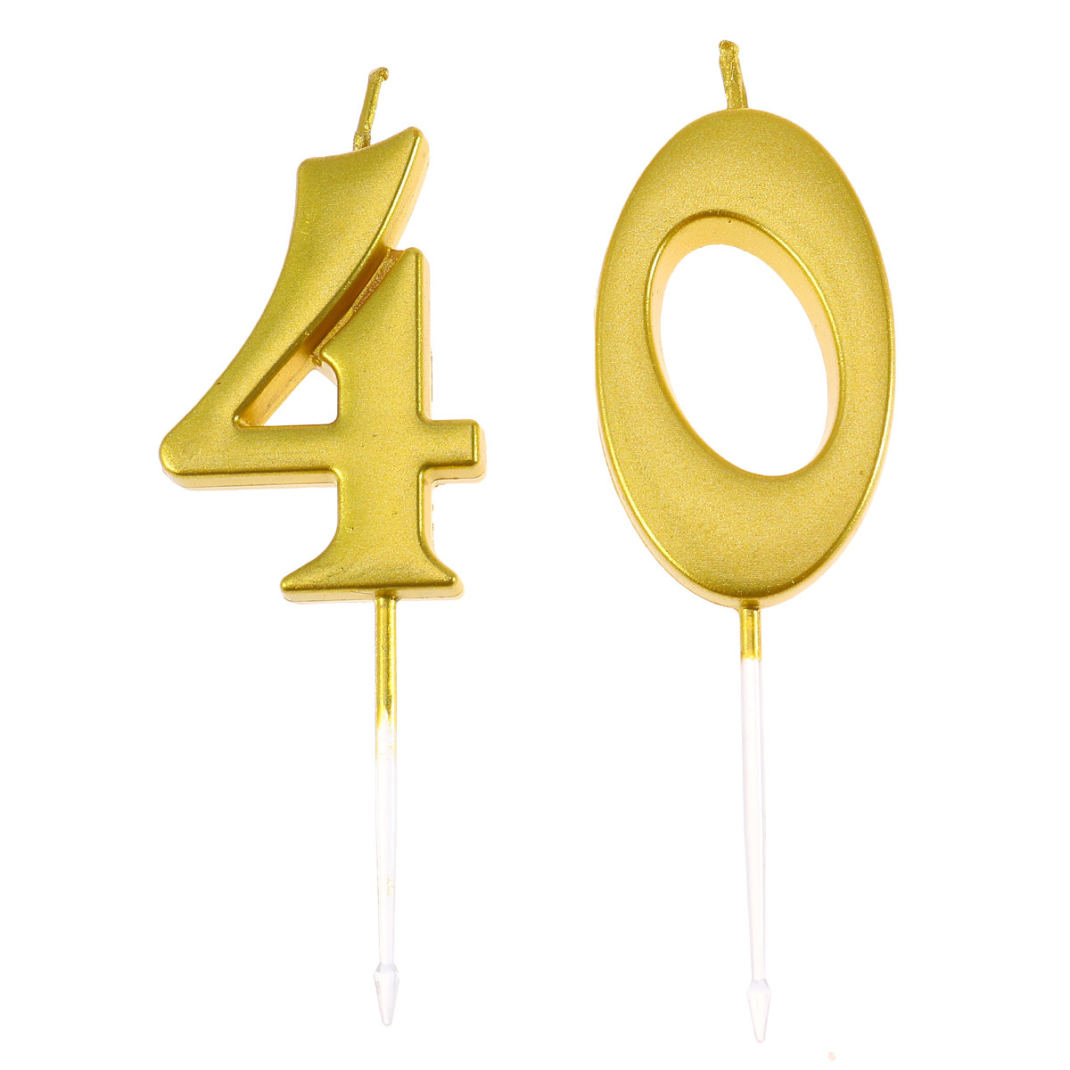 Candle Supplies In - 2 stuks gouden kaarsen met het