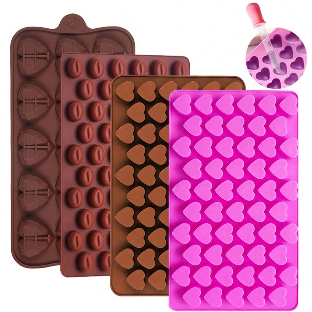Candle Wax Scale - 2 stks/set Hartvormige Koffieboon Vorm Siliconen